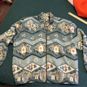 Pendleton-look Blue Patterned Jacket